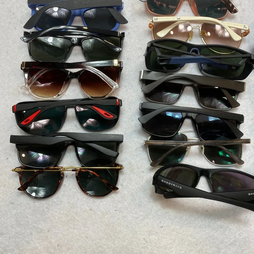 Lot Of 20 Unbranded Sunglasses Mixed Brands OS Multicolor Sport Retro Bundle